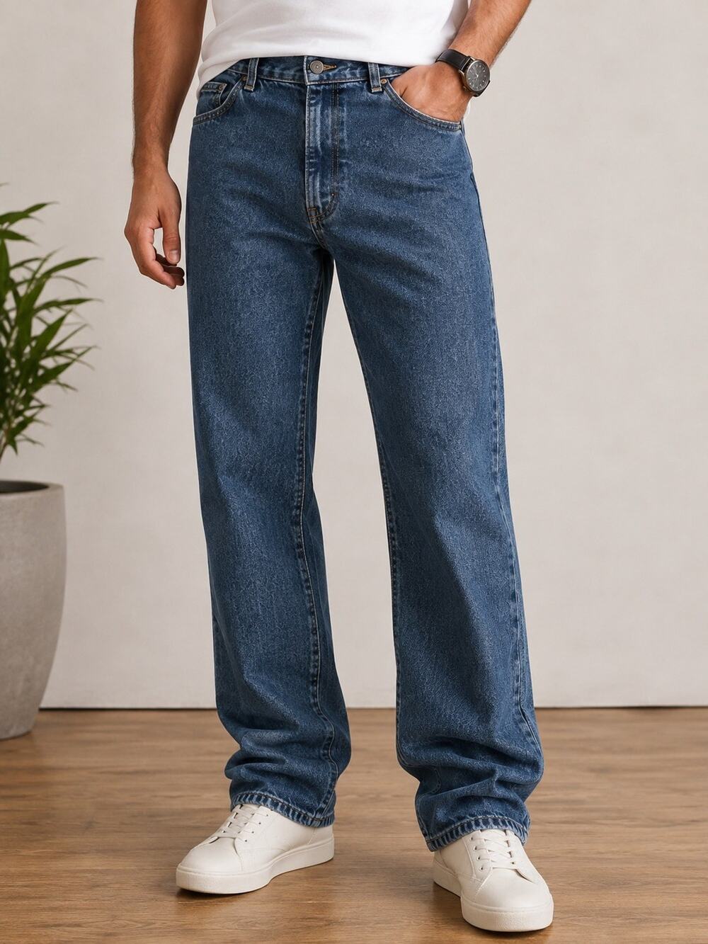 Ermenegildo Zegna Jeans Mens 40 Blue Straight Leg 100% Cotton Made in Italy